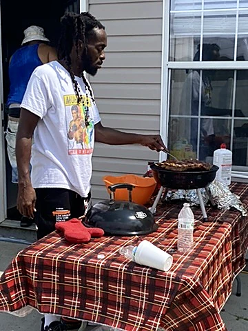Marcus at a cookout