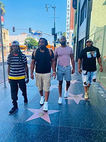 Marcus and his brothers on the Hollywood Walk of Fame